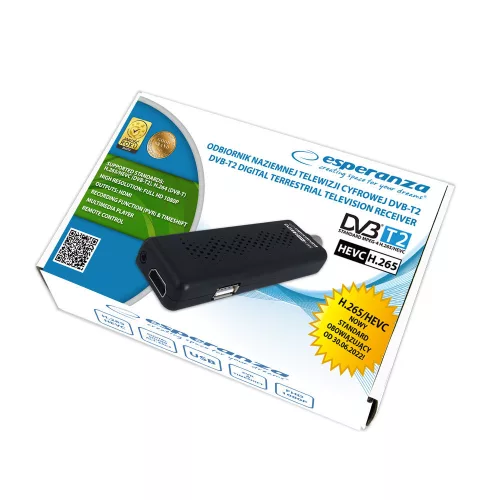 ESPERANZA DVB-T2 H.265/HEVC DIGITÁLIS TUNER EV109R