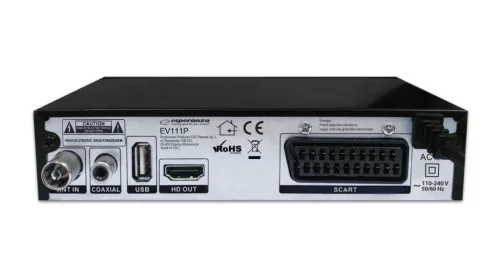 ESPERANZA DVB-T2 H.265/HEVC DIGITÁLIS FÖLDFELSZÍNI TV VEVŐ EV111P