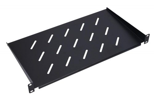 Extralink 1U 350mm Black | Shelf | 19", for wall cabinets