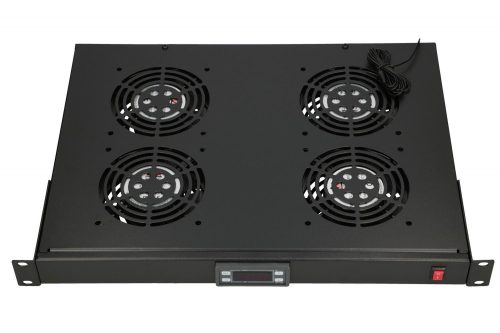 Extralink | Fan panel | 19", 4 fans, for rack cabinets, with thermostat