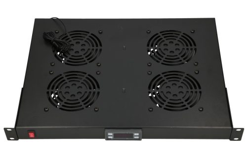 Extralink | Fan panel | 19", 4 fans, for rack cabinets, with thermostat