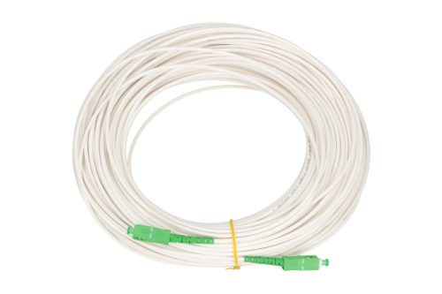 Extralink SC/APC-SC/APC | Patchcord | LSZH, Single mode, Simplex, G.657A1, 3mm, 60m, white