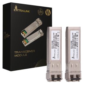   Extralink SFP28 25G 2-Pack | SFP28 Module | 25Gbps, LC/UPC Duplex, 850nm, 100m, multi mode, DOM