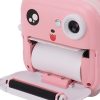 Extralink EPP-003 Pink | Mini thermal printer with camera | 3 rolls of thermal paper, 2.5" LCD screen, Bluetooth, USB-C, 1000 mAh
