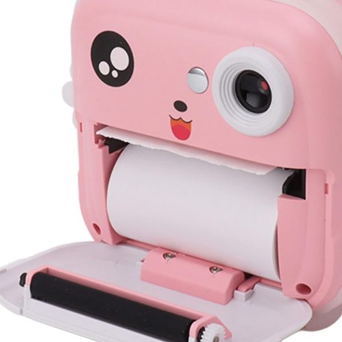 Extralink EPP-003 Pink | Mini thermal printer with camera | 3 rolls of thermal paper, 2.5" LCD screen, Bluetooth, USB-C, 1000 mAh