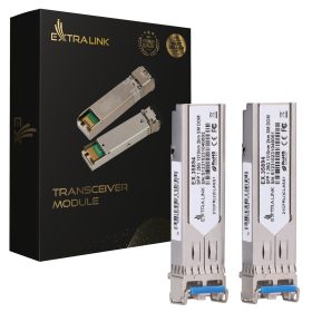   Extralink SFP 1.25G 2-pack | SFP Module | 1,25Gbps, LC/UPC, 1310nm, 2km, single mode, DOM