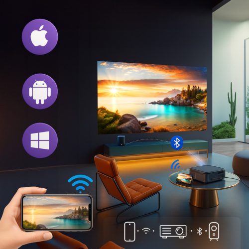 Extralink Smart Life Vision Pro | Projector | 450 ANSI, 1080p, Android 9.0