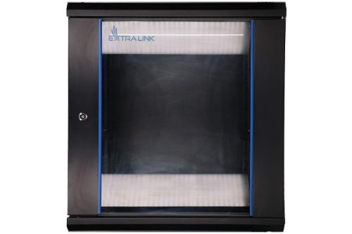 Extralink 12U 600x450 Black | Rackmount cabinet | wall mounted