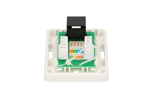Extralink | Wall mount outlet | 1x RJ45 KAT5E UTP