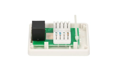 Extralink | Wall mount outlet | 1x RJ45 KAT5E UTP