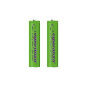   ESPERANZA RECHARGEABLE BATTERIES Ni-MH AAA 1000MAH 2PCS. GREEN