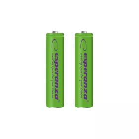   ESPERANZA RECHARGEABLE BATTERIES Ni-MH AAA 1000MAH 2PCS. GREEN