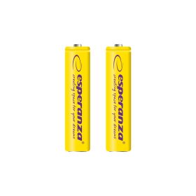   ESPERANZA RECHARGEABLE BATTERIES Ni-MH AAA 1000MAH 2PCS. YELLOW