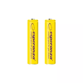   ESPERANZA RECHARGEABLE BATTERIES Ni-MH AAA 1000MAH 2PCS. YELLOW