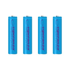   ESPERANZA RECHARGEABLE BATTERIES Ni-MH AAA 1000MAH 4PCS. BLUE