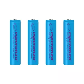   ESPERANZA RECHARGEABLE BATTERIES Ni-MH AAA 1000MAH 4PCS. BLUE