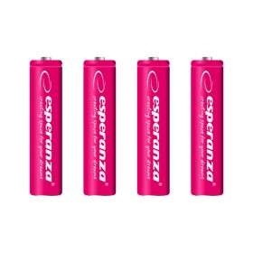ESPERANZA RECHARGEABLE BATTERIES Ni-MH AAA 1000MAH 4PCS. RED