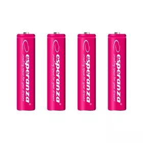 ESPERANZA RECHARGEABLE BATTERIES Ni-MH AAA 1000MAH 4PCS. RED