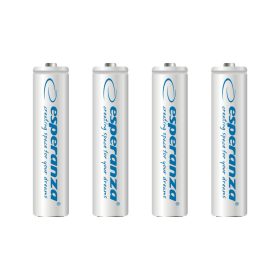   ESPERANZA RECHARGEABLE BATTERIES Ni-MH AAA 1000MAH 4PCS. WHITE