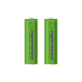   ESPERANZA RECHARGEABLE BATTERIES Ni-MH AA 2000MAH 2PCS. GREEN