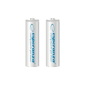   ESPERANZA RECHARGEABLE BATTERIES Ni-MH AA 2000MAH 2PCS. WHITE