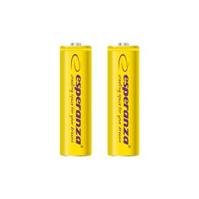   ESPERANZA RECHARGEABLE BATTERIES Ni-MH AA 2000MAH 2PCS. YELLOW