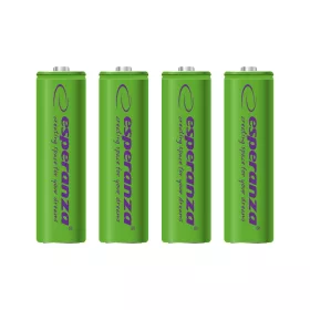  ESPERANZA RECHARGEABLE BATTERIES Ni-MH AA 2000MAH 4PCS. GREEN