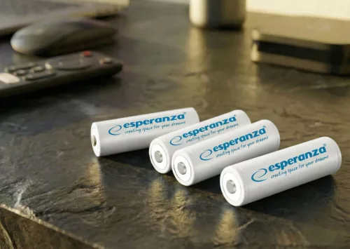 ESPERANZA RECHARGEABLE BATTERIES Ni-MH AA 2000MAH 4PCS. WHITE
