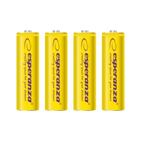   ESPERANZA RECHARGEABLE BATTERIES Ni-MH AA 2000MAH 4PCS. YELLOW