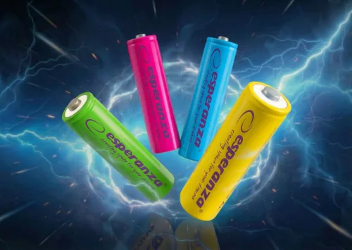 ESPERANZA RECHARGEABLE BATTERIES Ni-MH AA 2000MAH 4PCS. MIX OF COLORS