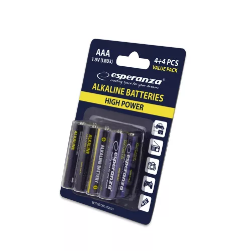ESPERANZA ALKALINE BATTERIES AAA 8PCS. BLISTER