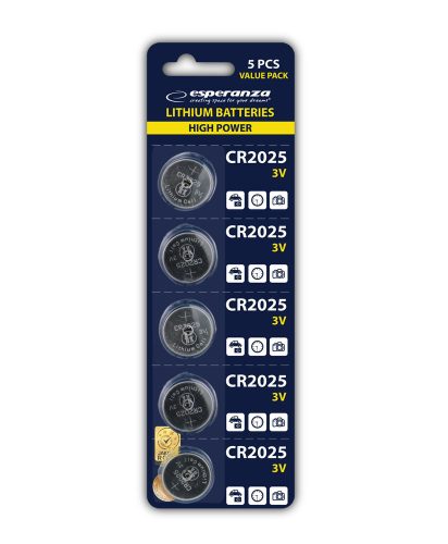 ESPERANZA LITHIUM BATTERIES CR2025 5PCS BLISTER