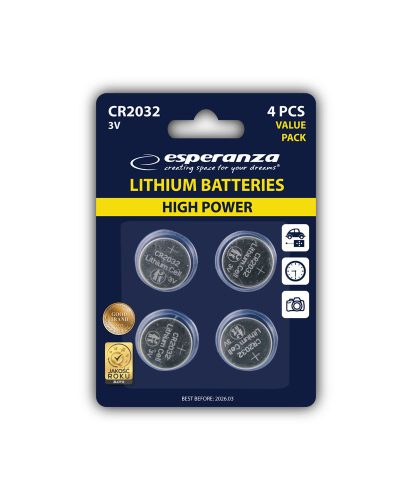 ESPERANZA LITHIUM BATTERIES CR2032 4PCS. BLISTER