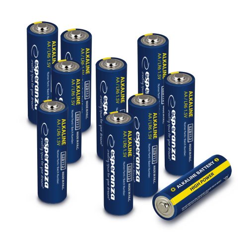ESPERANZA ALKALINE BATTERIES AA 10PCS. FOIL WRAPPED WITH TAG