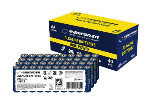 ESPERANZA ALKALINE BATTERIES AA 10PCS. SHRINK FOIL WRAPPED