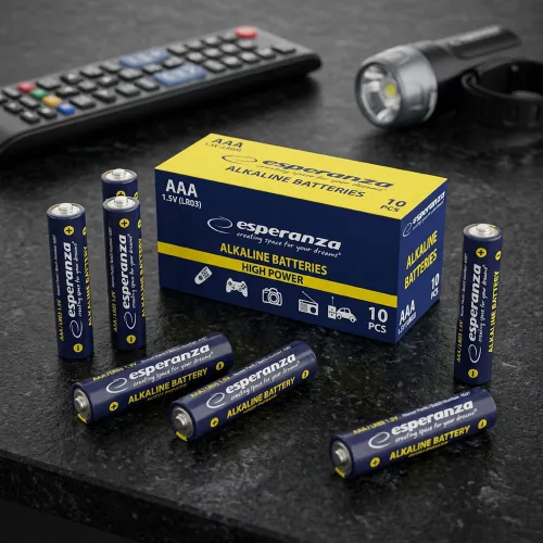 ESPERANZA ALKALINE BATTERIES AAA 10PCS. SHRINK FOIL WRAPPED