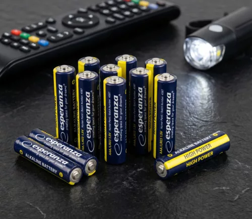 ESPERANZA ALKALINE BATTERIES AAA 10PCS. SHRINK FOIL WRAPPED