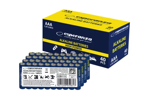 ESPERANZA ALKALINE BATTERIES AAA 10PCS. SHRINK FOIL WRAPPED