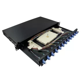   Logilink Optilkai kábel elosztó 19" (ODF) LC-DX 12 P, fekete