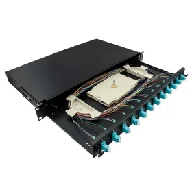   Logilink Optikai kábel elosztó 19" (ODF) LC-DX 12 P, fekete