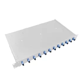   Logilink Optikai kábel elosztó, 19" (ODF) SC-SX 12 P, szürke