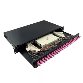   Logilink Optikai kábel elosztó, 19" (ODF) LC-DX 24 P, fekete