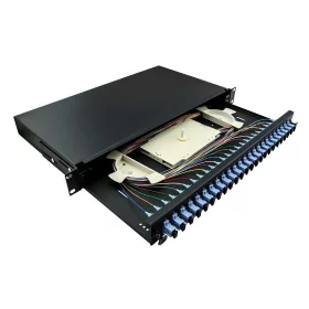   Logilink Optikai kábel elosztó, 19" (ODF) SC-SX 24 P, fekete