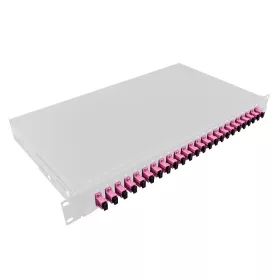   Logilink Optikai kábel elosztó, 19" (ODF) SC-SX 24 Po, szürke