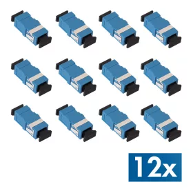   Logilink Száloptikai adapter SC Simplex, 12 darabos, perem nélkül, kék (OS2)
