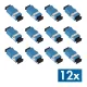 Logilink Száloptikai adapter SC Simplex, 12 darabos, perem nélkül, kék (OS2)