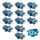 Logilink Száloptikai adapter LC Duplex, 12 darabos, peremes, kék (OS2)