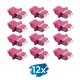 Logilink Száloptikai adapter LC Duplex, 12 darabos, peremes, lila (OM4)