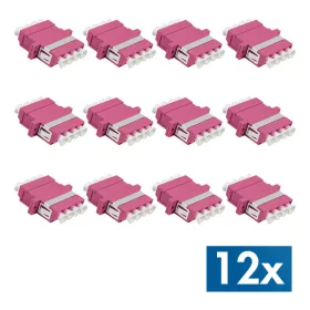   Logilink Száloptikai adapter LC Quad, 12 darabos, peremes, lila