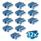 Logilink Száloptikai adapter LC Quad, 12 darabos, peremes, kék (OS2)